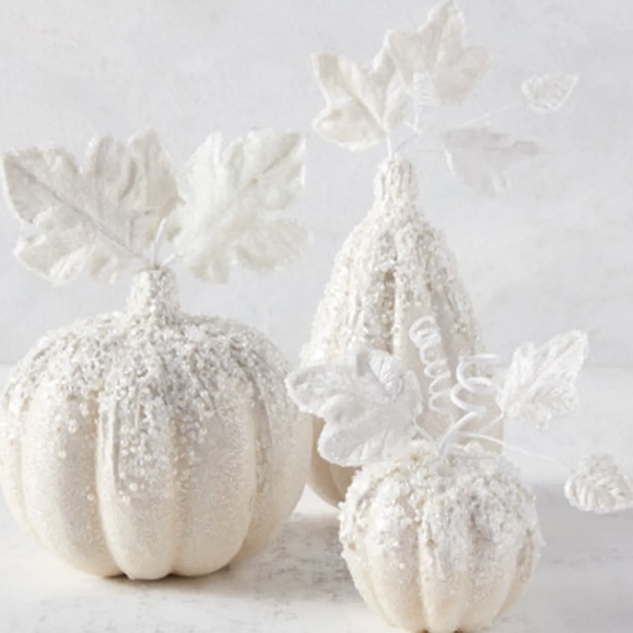 Beaded Pumpkins and Gourd