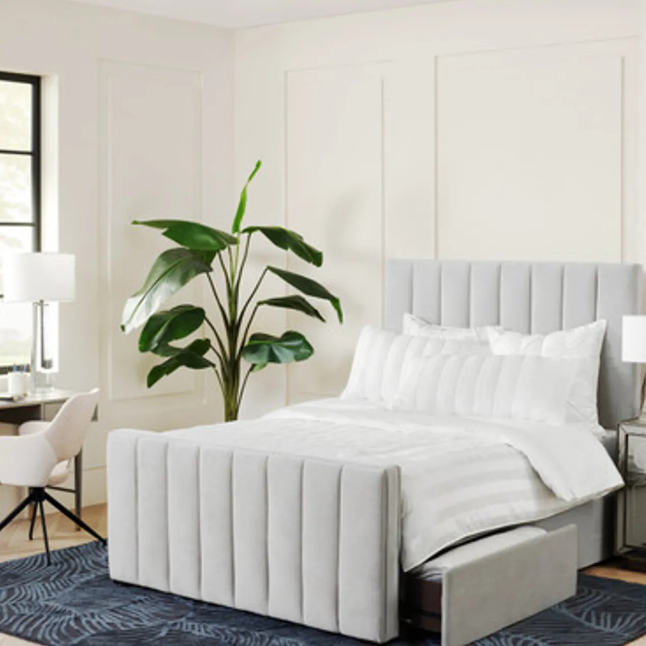 Hadley Storage Bed With Channeled Footboard
