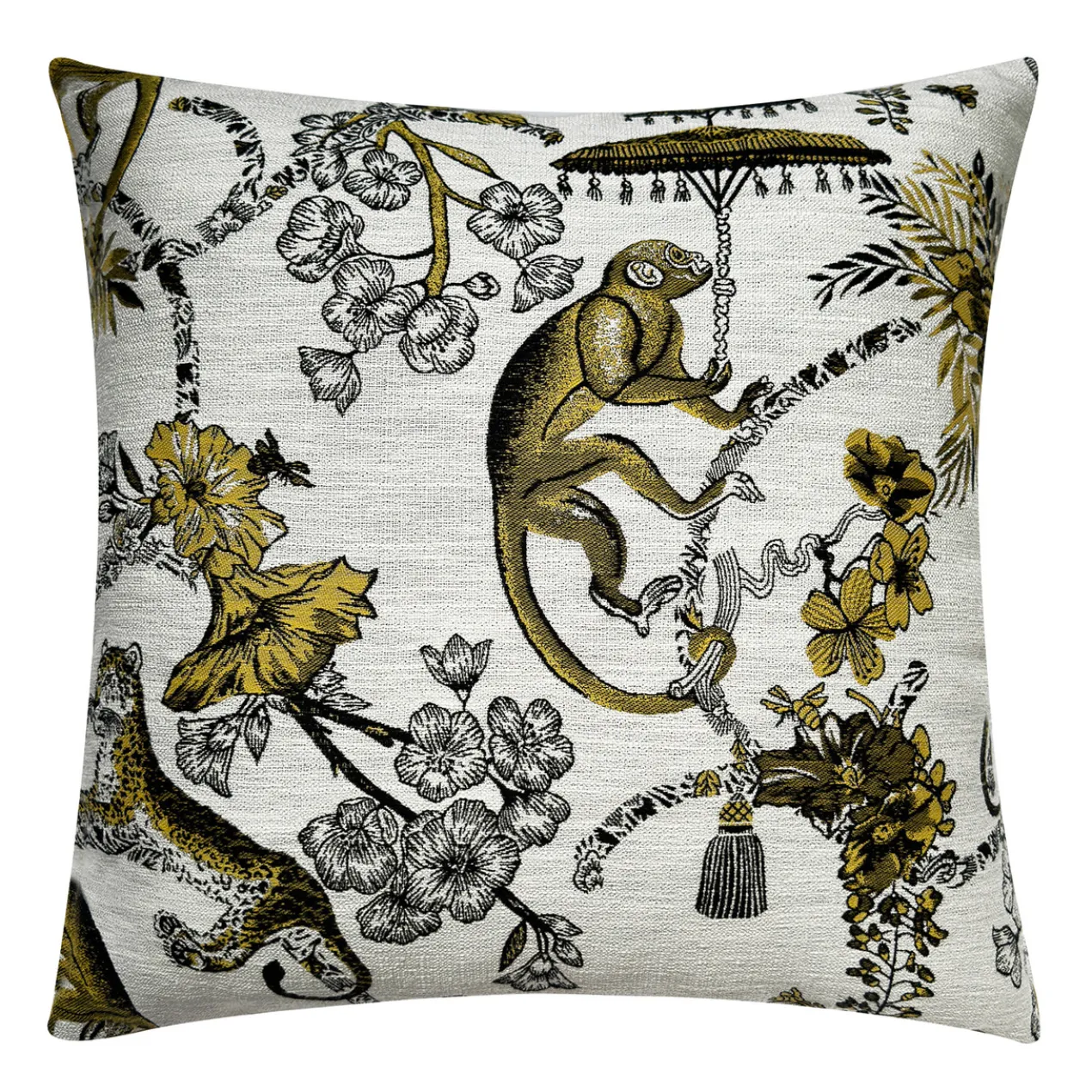 Monkey Pillow 20" - Citron Yellow